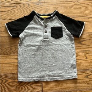 Black and Gray Raglan Short Sleeve Tee